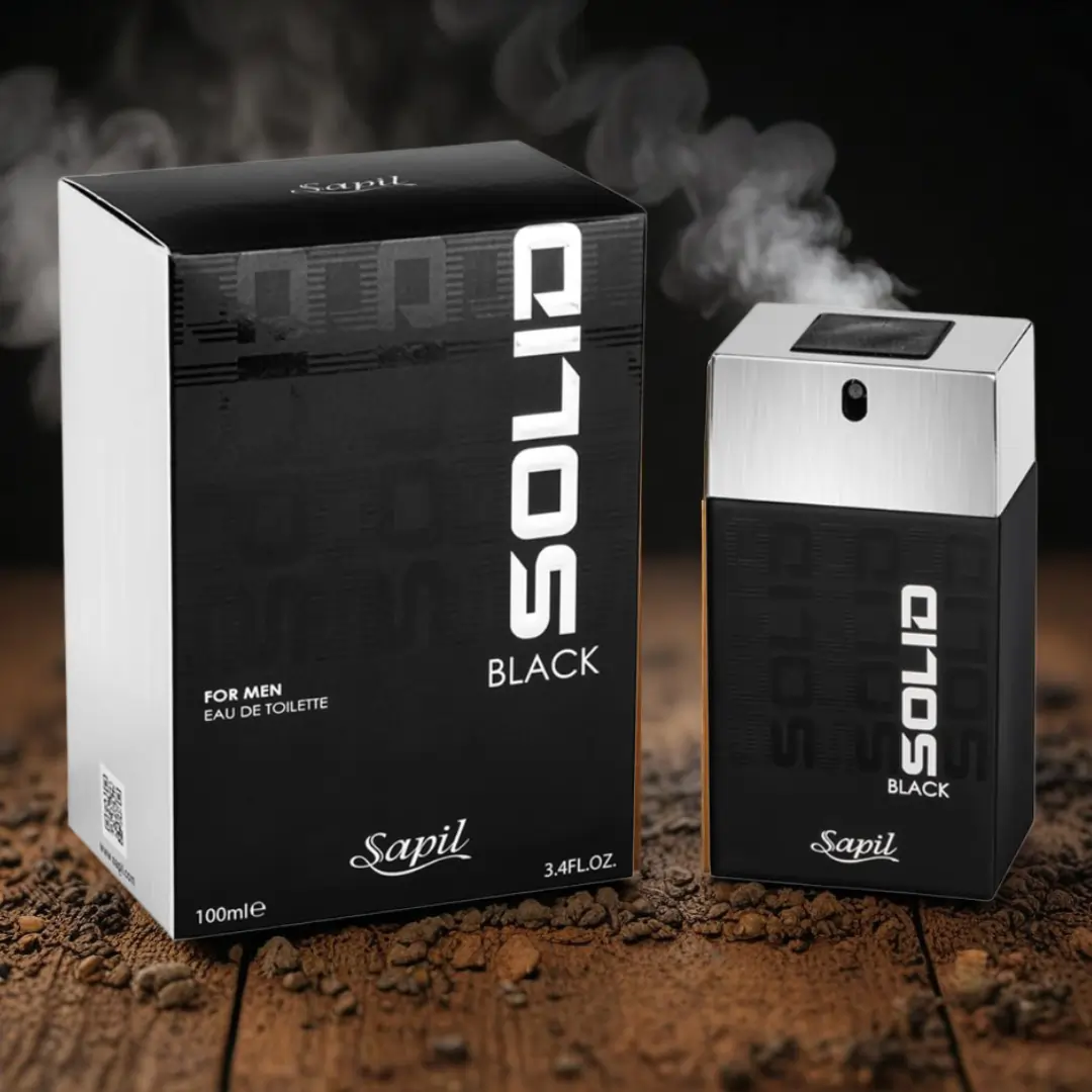 Solid Black Perfume For Men By Sapil 100ML - Image 2